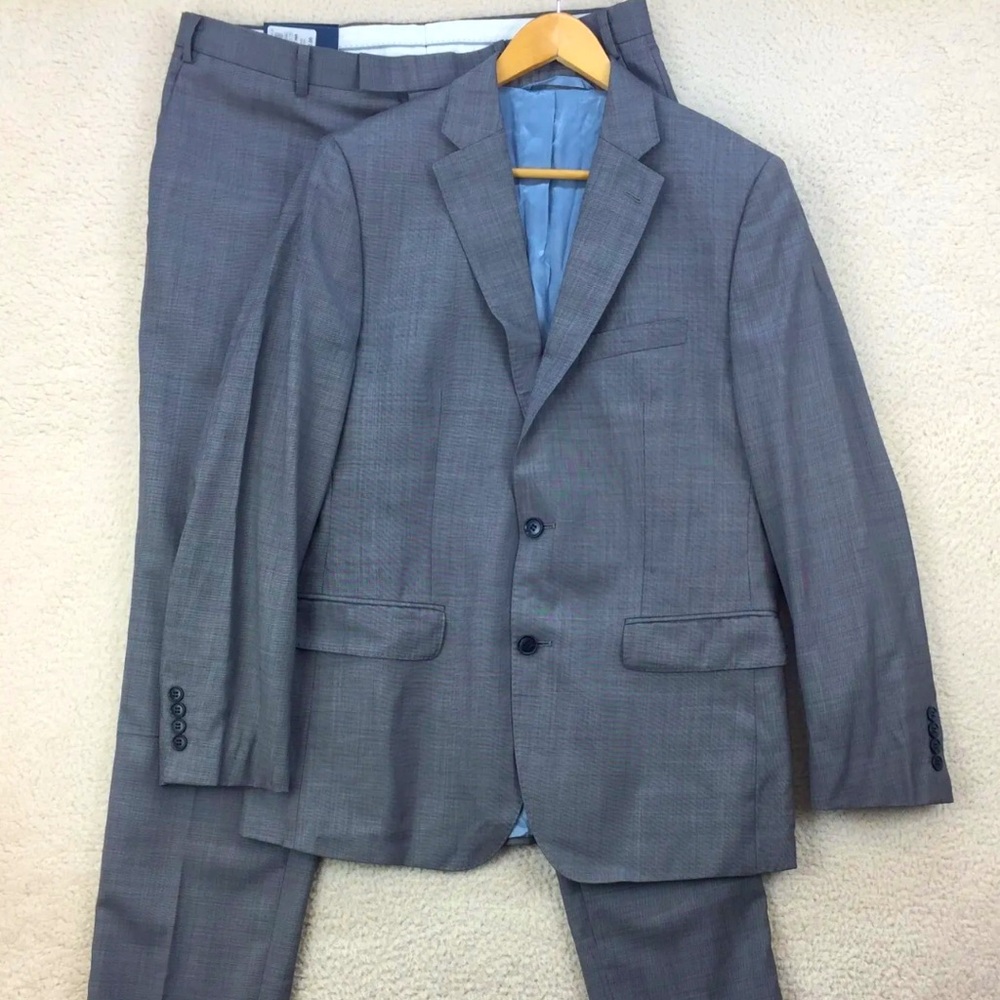 Beautiful Moss 1851 Grey Wool Tailored 2 Piece Suit